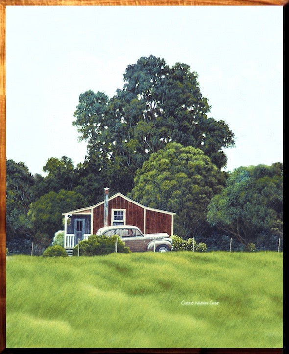 Front Porch Fuchsia, Limited edition, 1 pc. koa framed