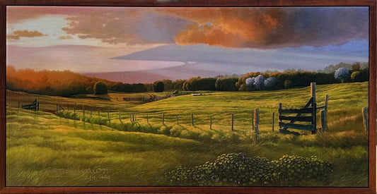 Gathering Gold, 1 Piece koa framed, Limited Edition, Ready to Ship