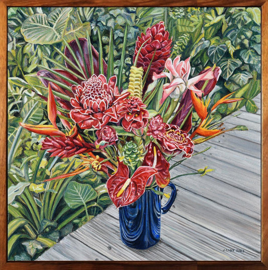 HÄna Bouquet, Limited edition, in a 1 pc. koa frame by Julia Allisson Cost