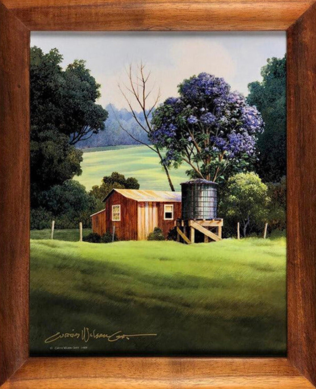 Lavender Rain in Full Bloom, Hand signed, Metal Print, Ready to ship