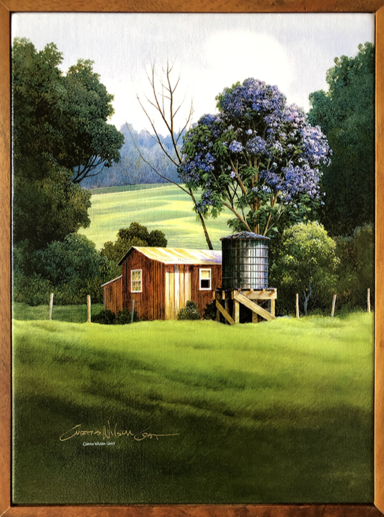 Lavender Rain in Full Bloom, 1 Piece Hawaiian Koa Frame, Ready to Ship