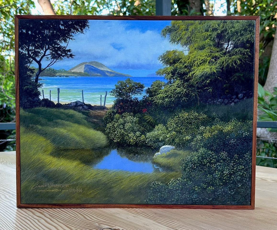 Memory Lane, Limited Edition. 1 Piece koa Framed, Canvas Giclée, Ready to Ship