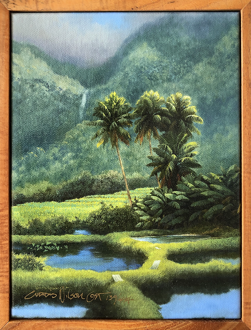 Old Hawai'i, 1 Piece koa frame, Limited Edition giclée, Ready to Ship