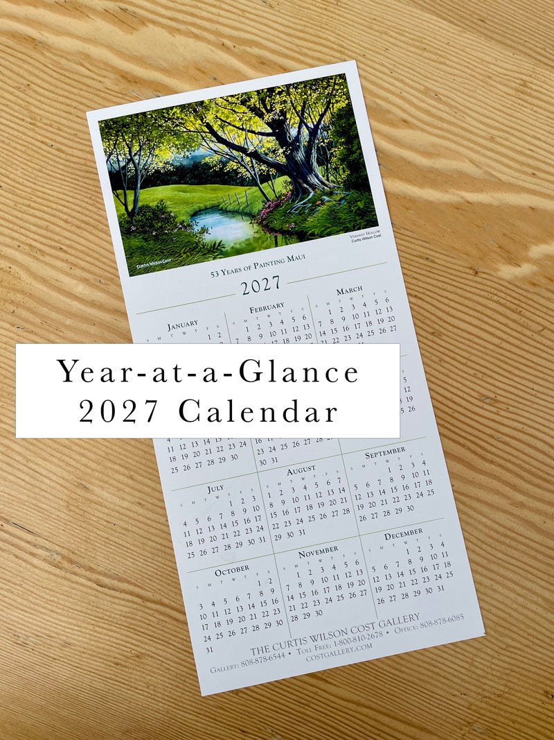 2027 Year-at-a-Glance Hawaii Art Calendar