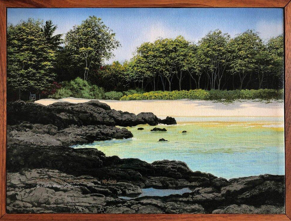 Aunt Mary's Bougainvillea, Limited Edition Giclée, 1 Piece Koa Framed, Various sizes