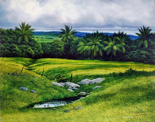 Bird Bath, Unstretched Canvas, Various Sizes