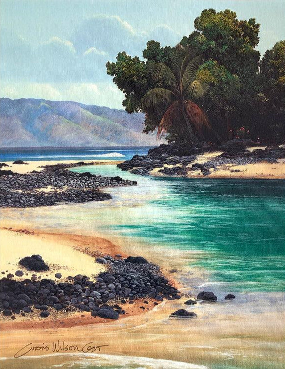 Hawaiian Turquoise, Unstretched Canvas, 18" x 14 1/4"