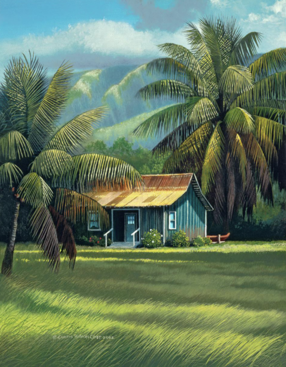 Hula Palms, Limited edition, Unframed, Metal Print, 10" x 8", Ready to ship
