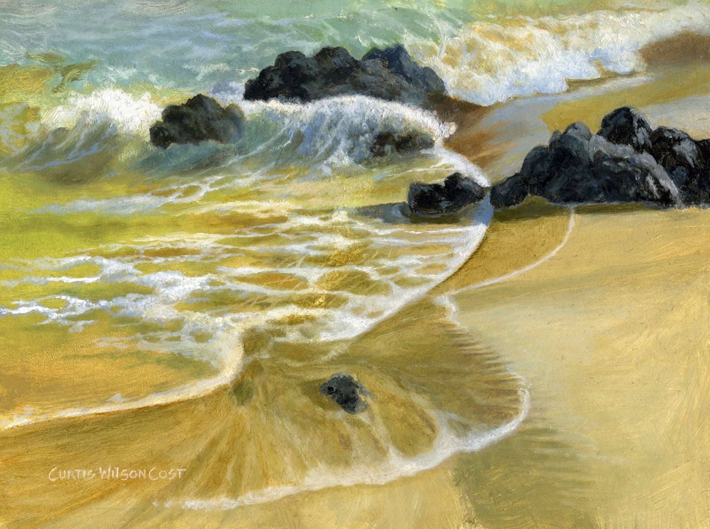 Keawakapu Gold, Limited Edition, Unstretched Giclée, Various Sizes