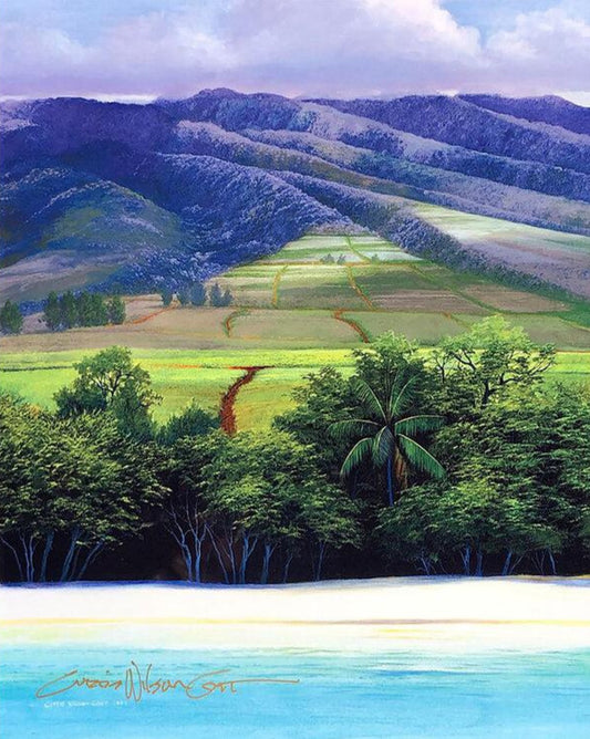 Mauka to Makai, Hand signed, Unframed Metal Print, 8" x 10"