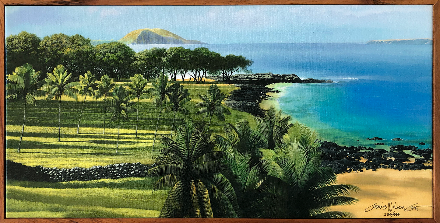 Old Makena, Limited edition, 1 Piece koa framed, Various sizes