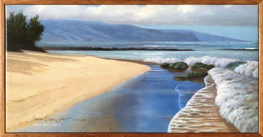 Sands of Kapuka'ulua, limited edition,  1 piece koa frame, Various Sizes