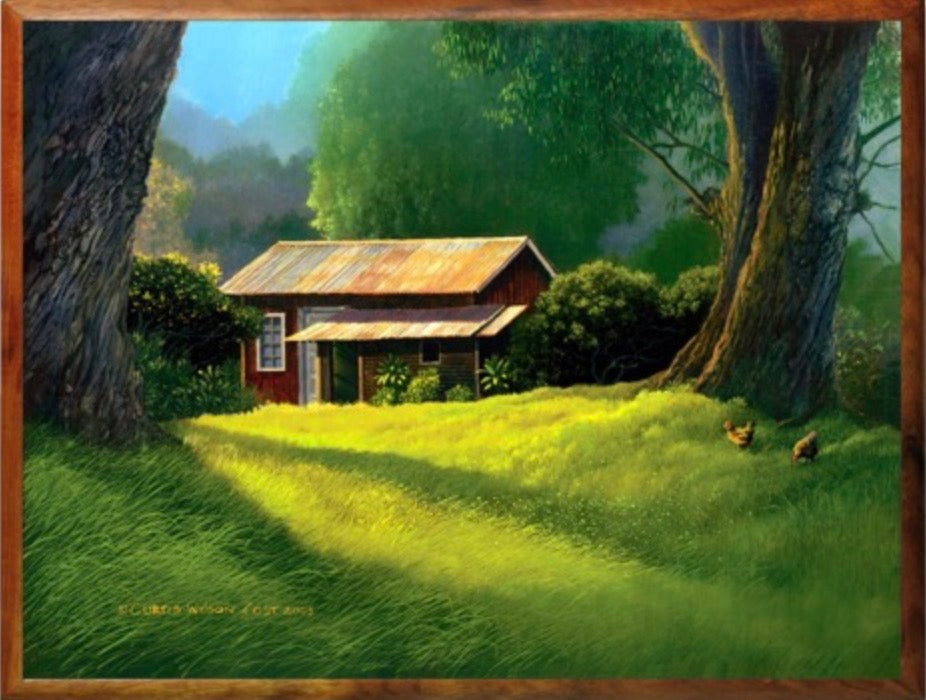 Hale Paniolo, 1 Piece koa framed, Limited Edition, various sizes