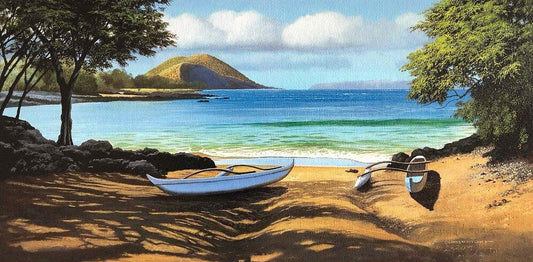 Canoes at the Landing, Limited edition, Unstretched Canvas, Various Sizes