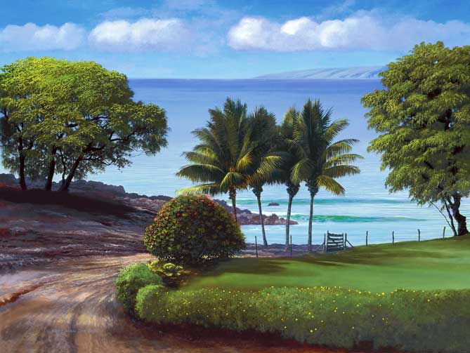 Eha Niu O' Makena, Unstretched Canvas, 9" x 12"