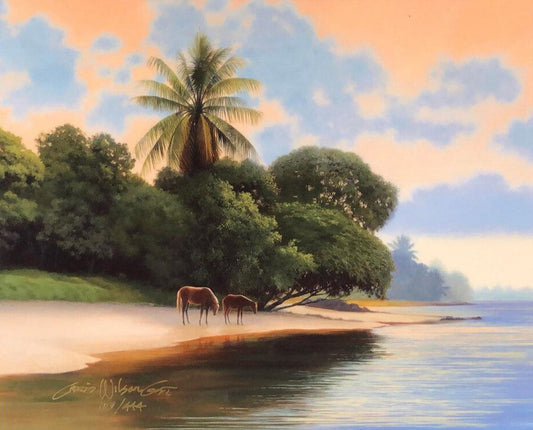 Island Ponies, Limited Edition, Unframed Metal Print, 8β x 10β