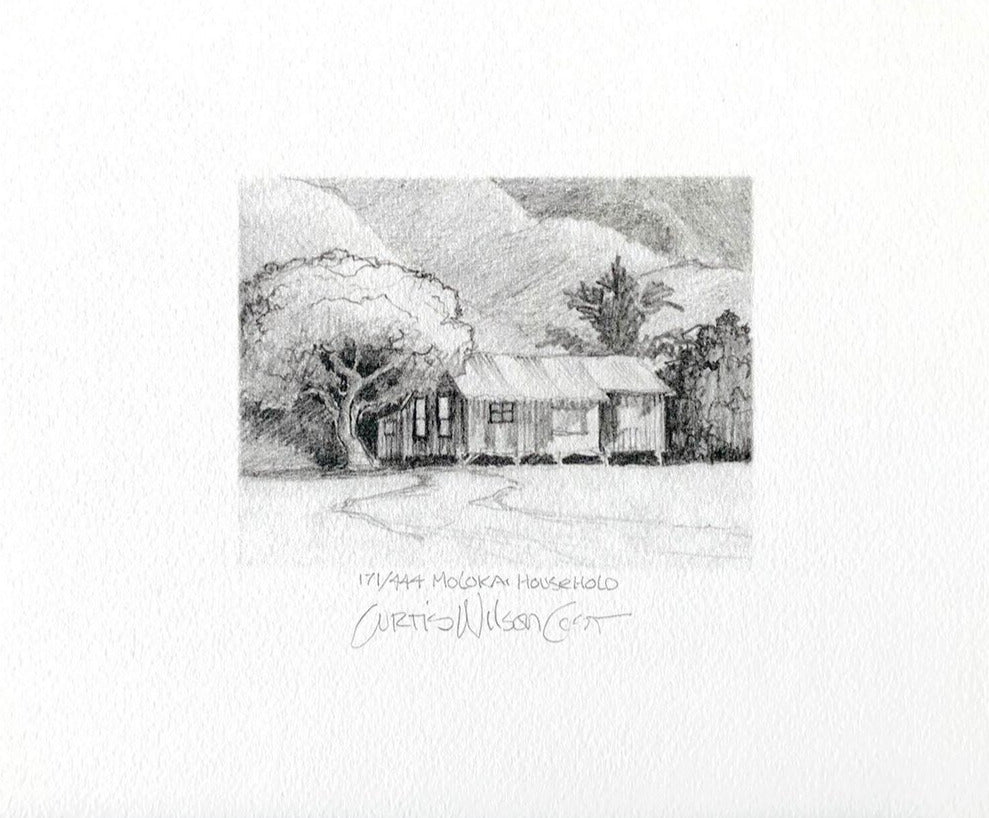 Moloka'i Household Sketch Reproduction