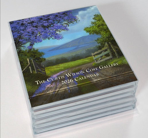 2026 Desktop Calendar Featuring Curtis Wilson Cost Maui Artwork