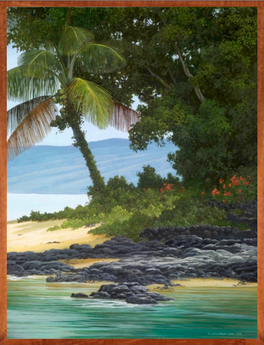 Beach Morning Glory, Limited Edition Giclée, 1 PC. Koa frame,  Various sizes
