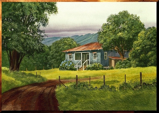 Evening Shadows, Limited edition,  1 pc. koa framed, canvas giclée