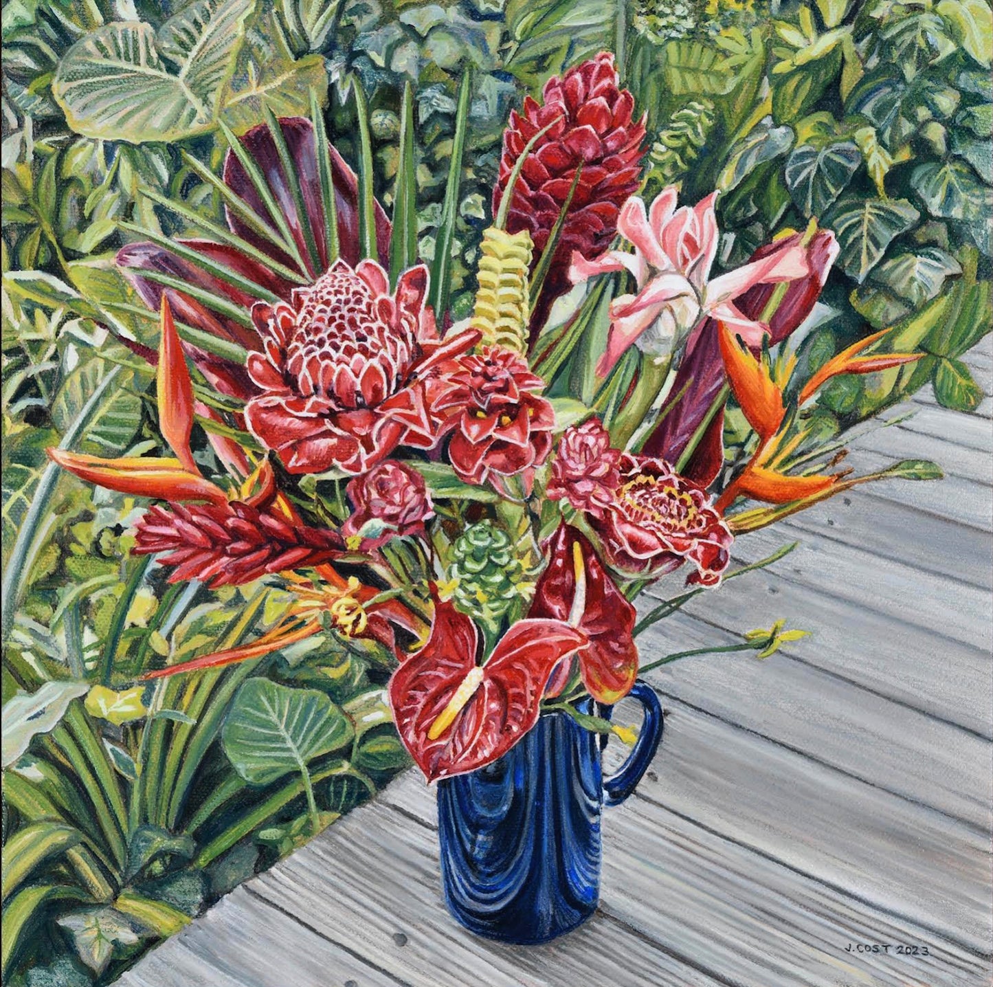 Hāna Bouquet, Limited edition, unstretched canvas giclée by Julia Allisson Cost