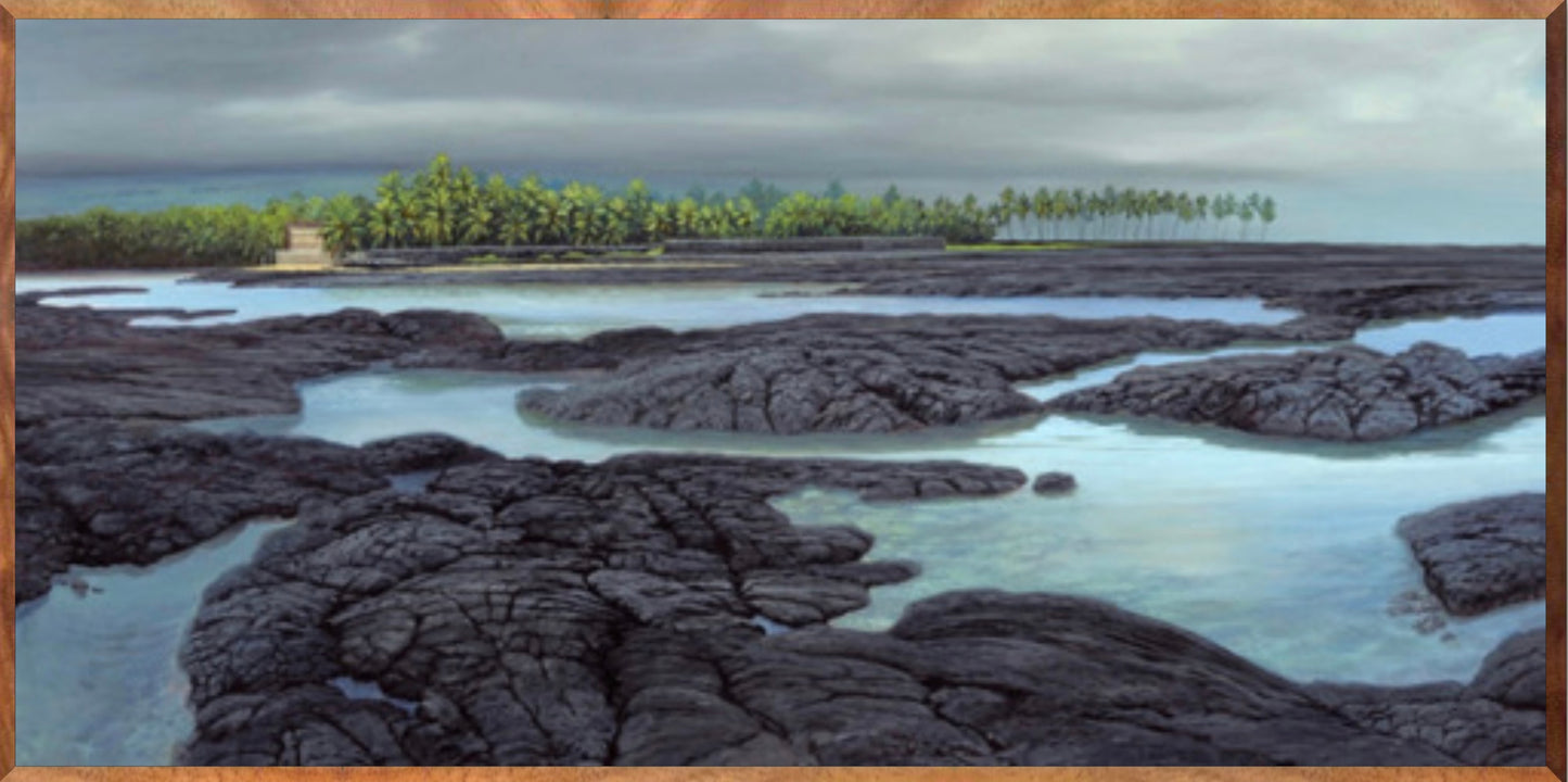 Hōnaunau, Limited Edition, Canvas Giclée, 1 piece koa, Various sizes
