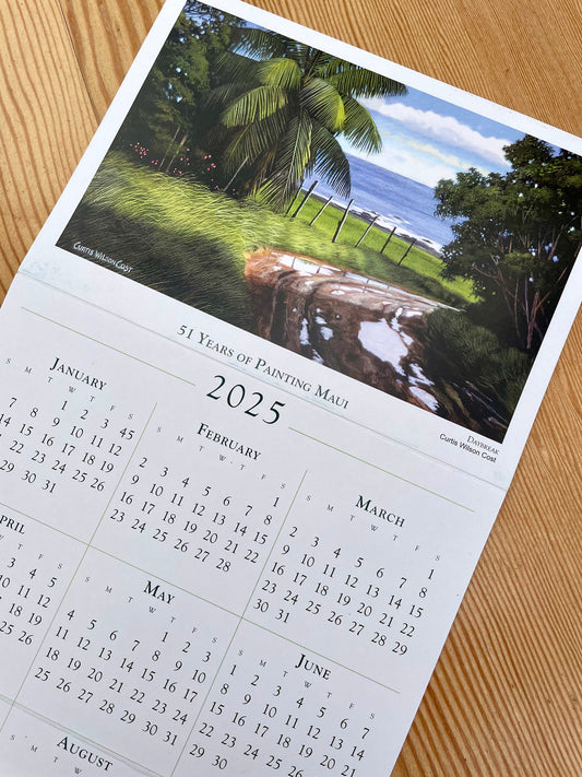 2025 Year-at-a-Glance Hawaii Art Calendar