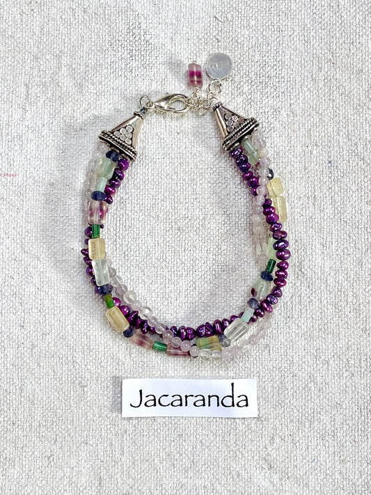 Jacaranda | Handmade Jacaranda-Inspired Multi-Strand Bracelet Made on Maui