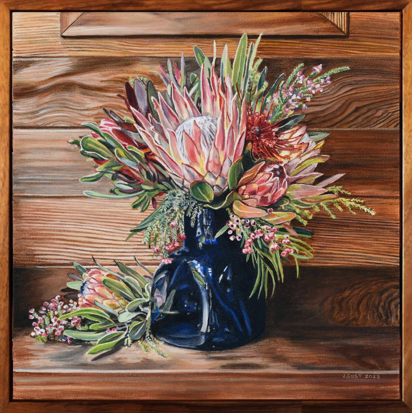 Kēōkea Bouquet, Limited edition, in a 1 pc. koa frame by Julia Allisson Cost