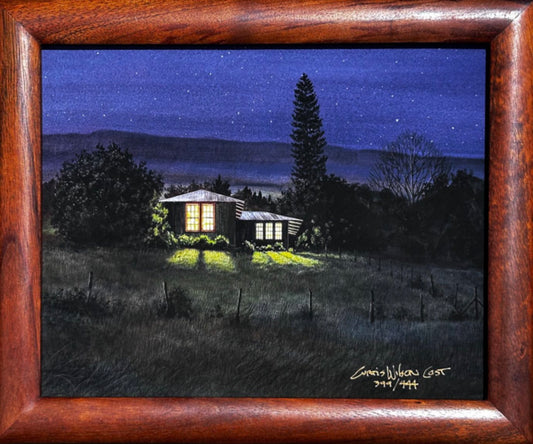 Late Evening Company, limited edition, koa framed,  8" x 10",  Paper Print