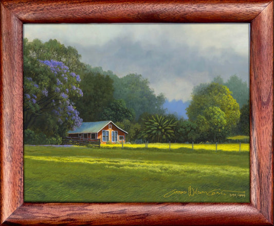 Lavender Spring, limited edition, koa framed, 8" x 10",  Paper Print