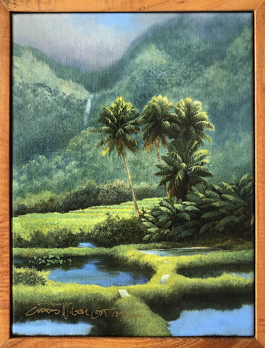 Old Hawai'i,  1 Piece koa frame,  Limited Edition giclée, Ready to Ship