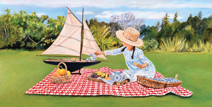 Picnic Scene, hand signed, unstretched  giclée by Julia Allisson Cost