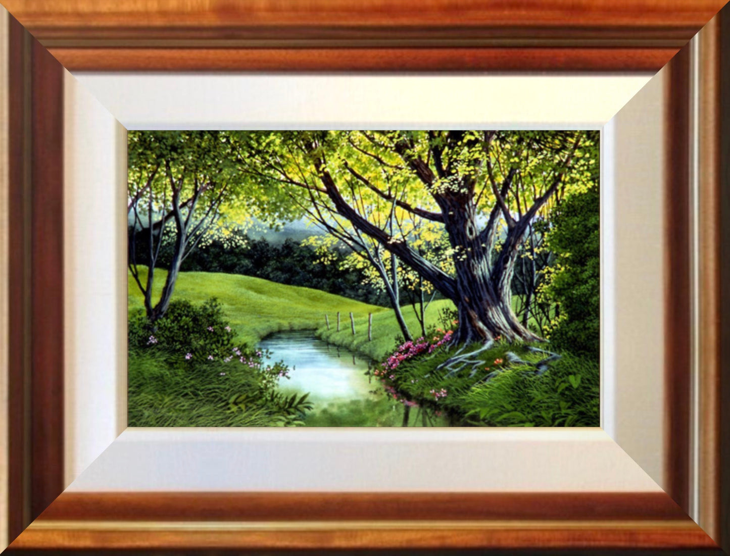 Verdant Hollow, limited edition giclée framed in a 5 pc custom koa frame, various sizes