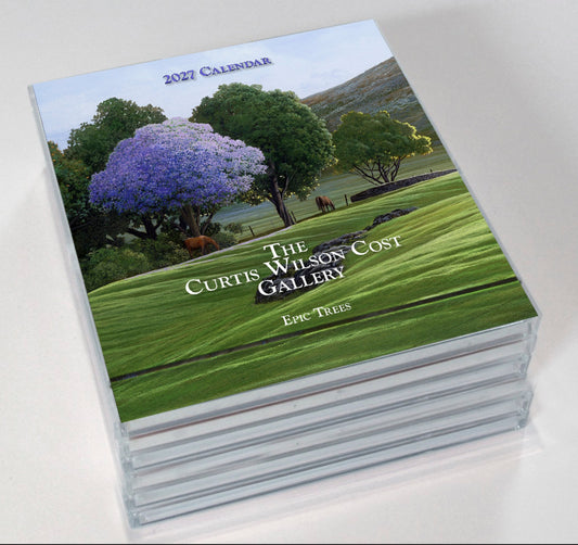 2027 Desktop Calendar Featuring Curtis Wilson Cost Maui Artwork