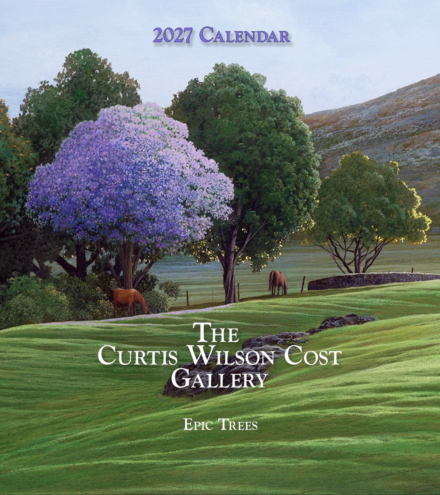 2027 Desktop Calendar Featuring Curtis Wilson Cost Maui Artwork