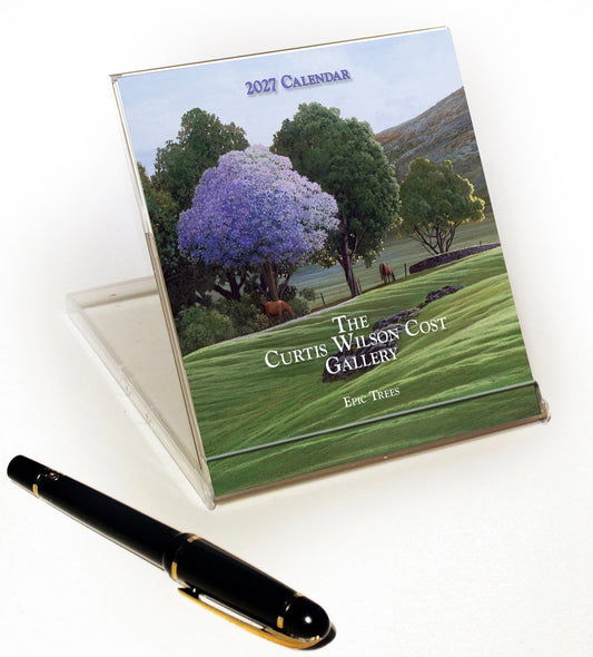 2027 Desktop Calendar Featuring Curtis Wilson Cost Maui Artwork