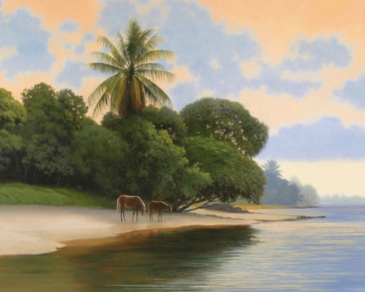 Island Ponies, Limited edition, canvas giclée,  unstretched, various sizes