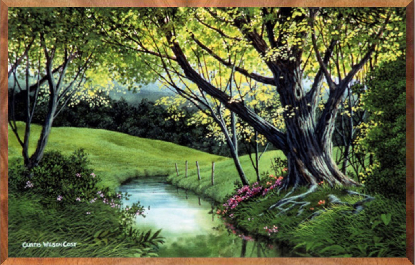 Verdant Hollow, Limited edition, Canvas giclée, 1 Piece Koa Framed, Various sizes