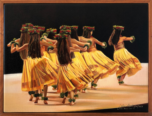 Hālau Nā Lei Kaumaka O Uka (in Yellow), 1 Piece Frame, Various Sizes, Julia Allisson Cost