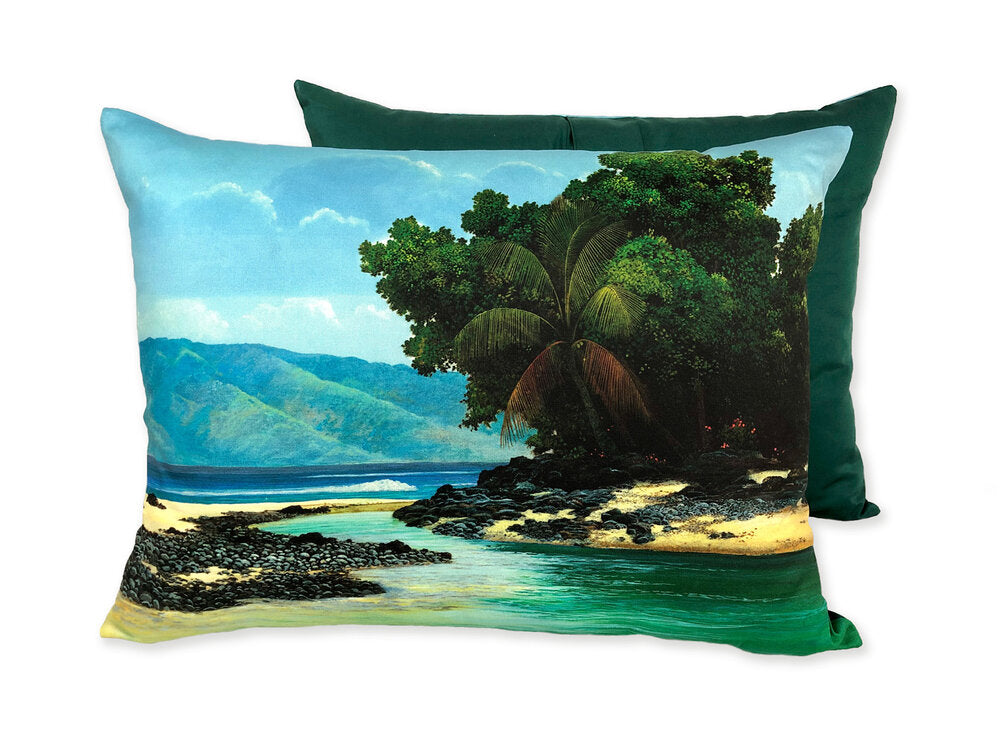 Hawaiian Turquoise Detail Pillows, 16.5” x 22”