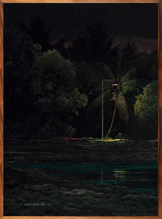 Night Palm,1 piece koa framed, hand signed giclée, various sizes