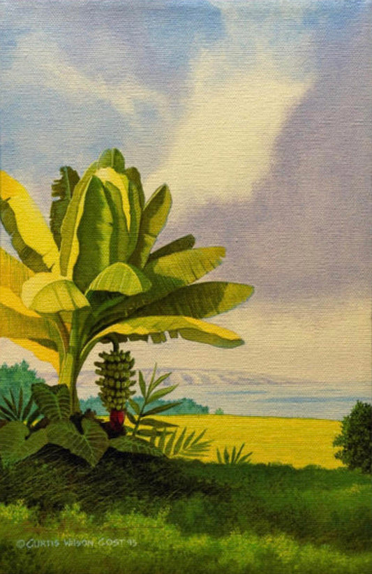 Banana Sunday, Unstretched Canvas, 12" x 8"