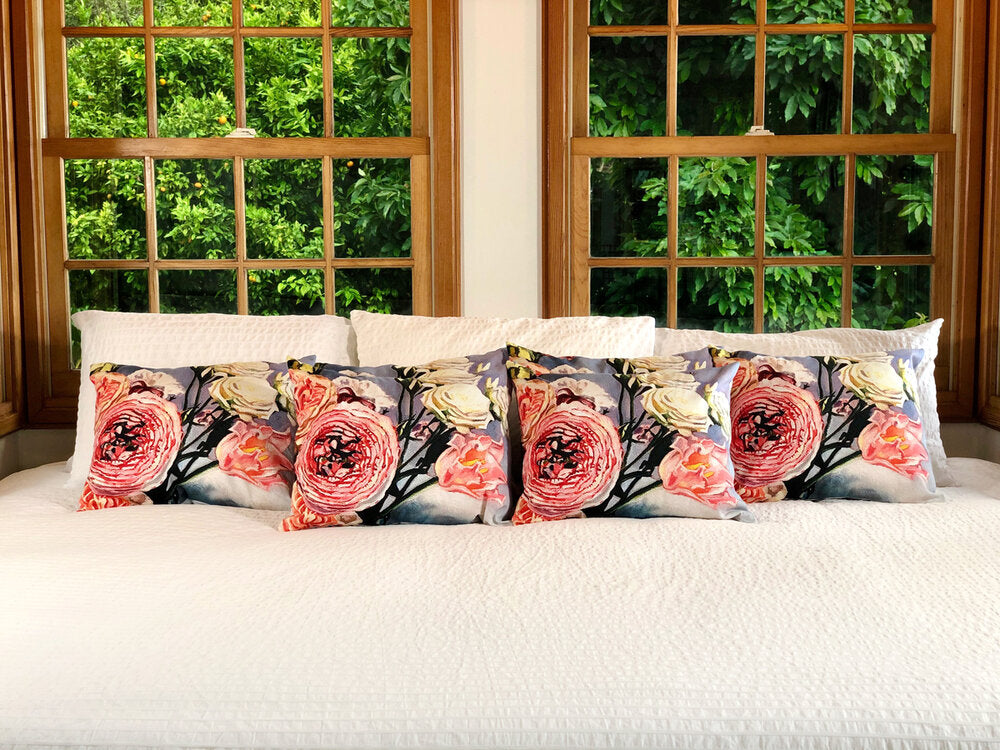 Pink Bouquet Pillows, 16” x 18”