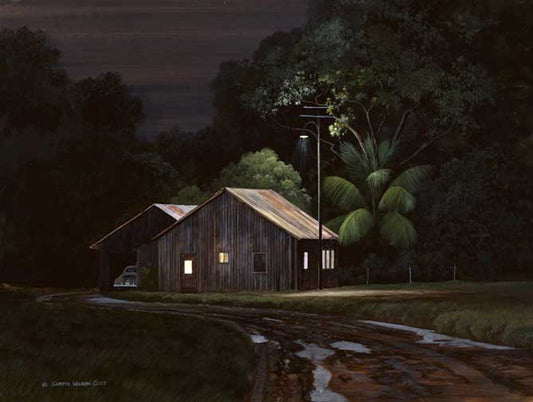 Plantation Night Light Unstretched Canvas, Various Sizes